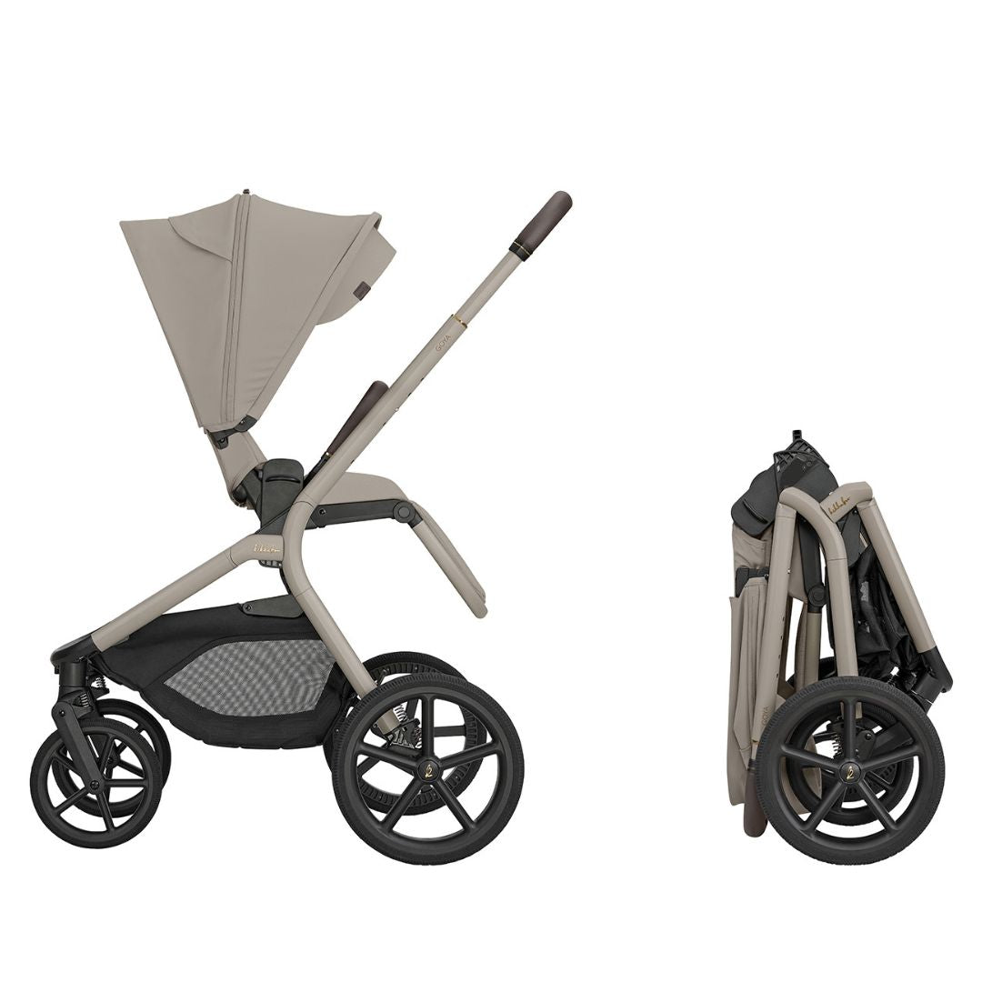 KikkaBoo® Platinum Otroški voziček s košaro 2v1 Goya Champagne KikkaBoo