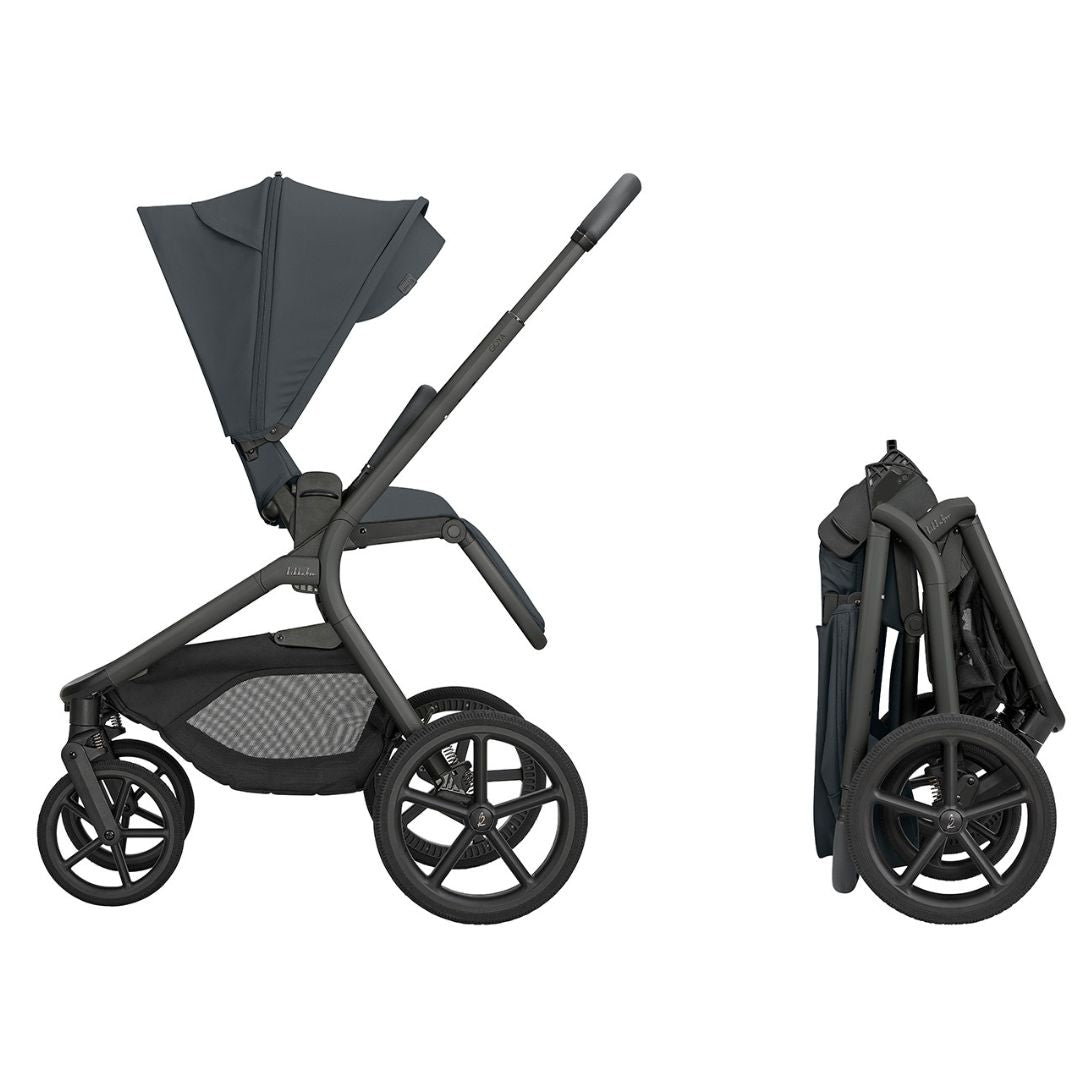 KikkaBoo® Platinum Otroški voziček s košaro 2v1 Goya Graphite KikkaBoo