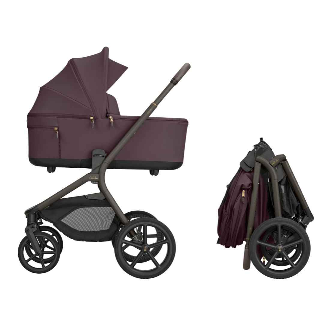 KikkaBoo® Platinum Otroški voziček s košaro 2v1 Goya Merlot KikkaBoo