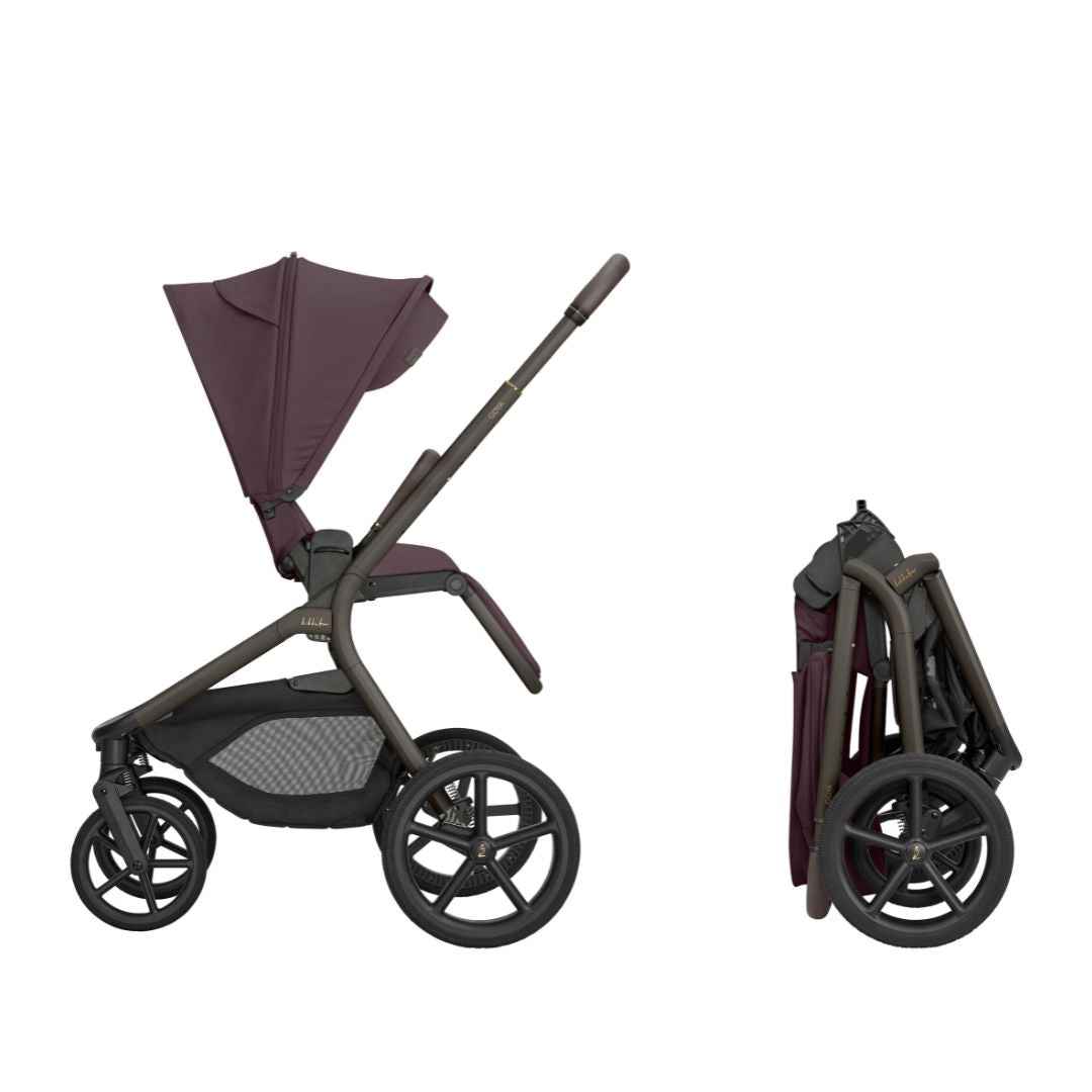 KikkaBoo® Platinum Otroški voziček s košaro 2v1 Goya Merlot KikkaBoo
