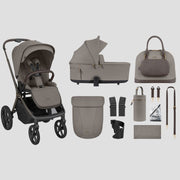 KikkaBoo® Platinum Otroški voziček s košaro 2v1 Goya Mocca KikkaBoo