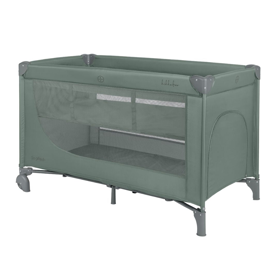 KikkaBoo® Prenosna posteljica 2 levels 125x65 So Gifted PLUS Green 2026 KikkaBoo