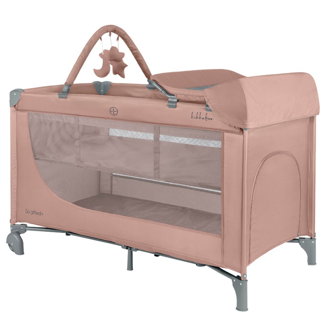 KikkaBoo® Prenosna posteljica 2 levels 125x65 So Gifted PLUS Pink 2026 KikkaBoo