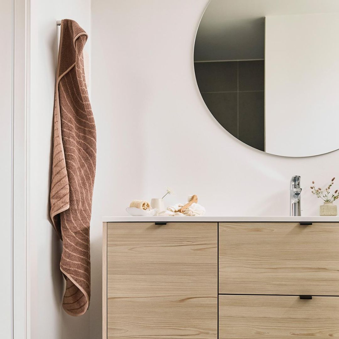 Leander® Bombažna brisača s kapuco Woodland Clay 80x80