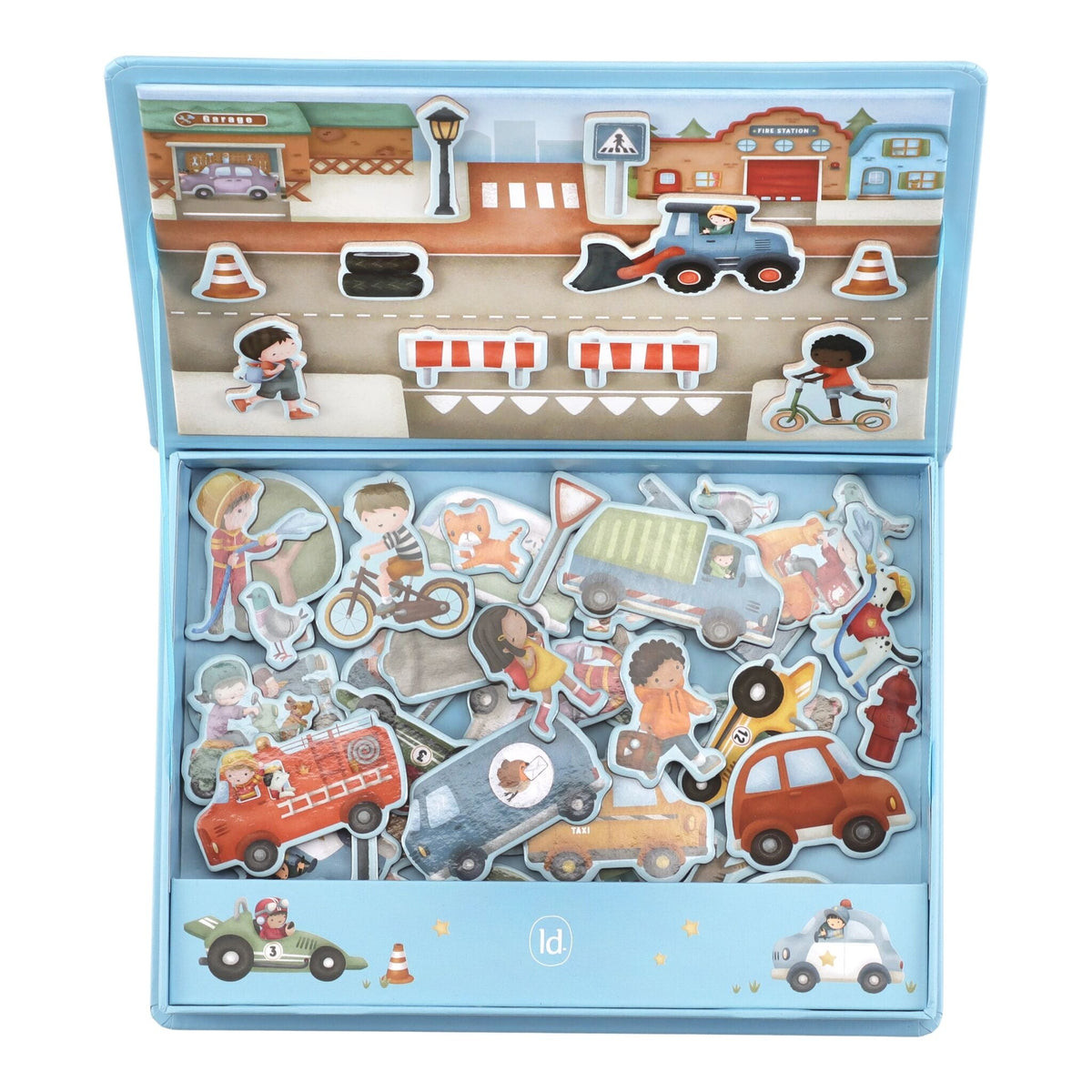 Little Dutch® Magnetic Puzzle Jim Vehicles