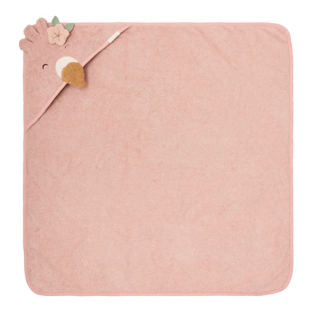 Little Dutch® Brisača s kapuco Flamingo 100x100cm