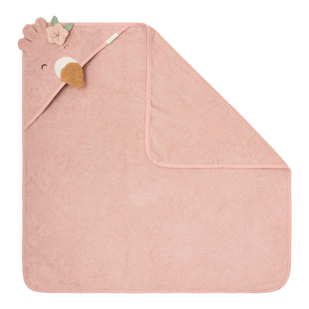 Little Dutch® Brisača s kapuco Flamingo 75x75cm