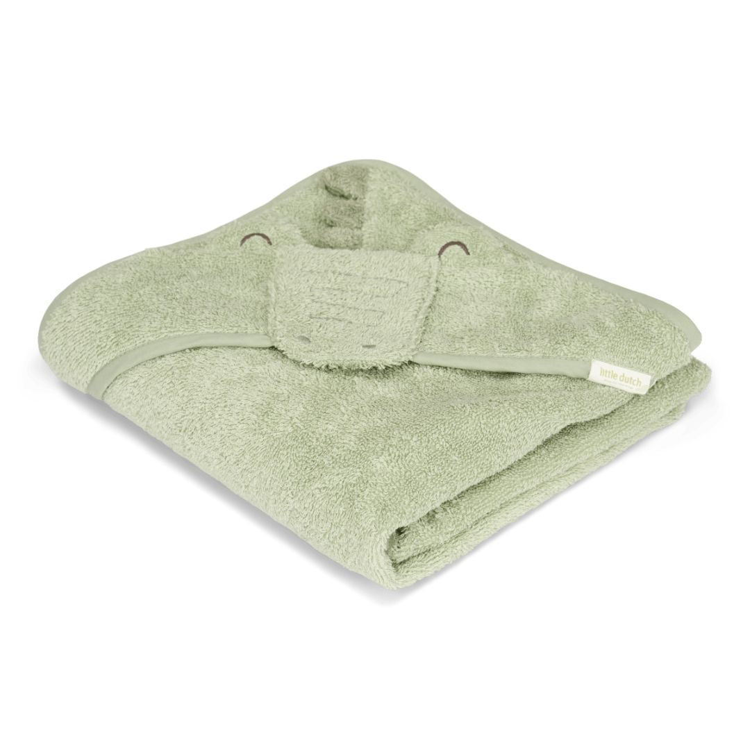 Little Dutch® Asciugamano con cappuccio Krokodil 100x100cm