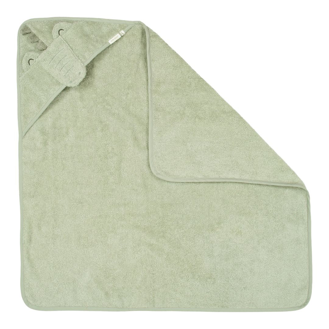 Little Dutch® Asciugamano con cappuccio Krokodil 100x100cm