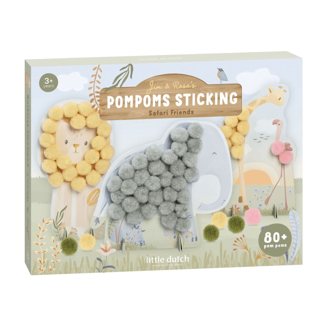 Little Dutch® Kartice s pomponima Safari Friends