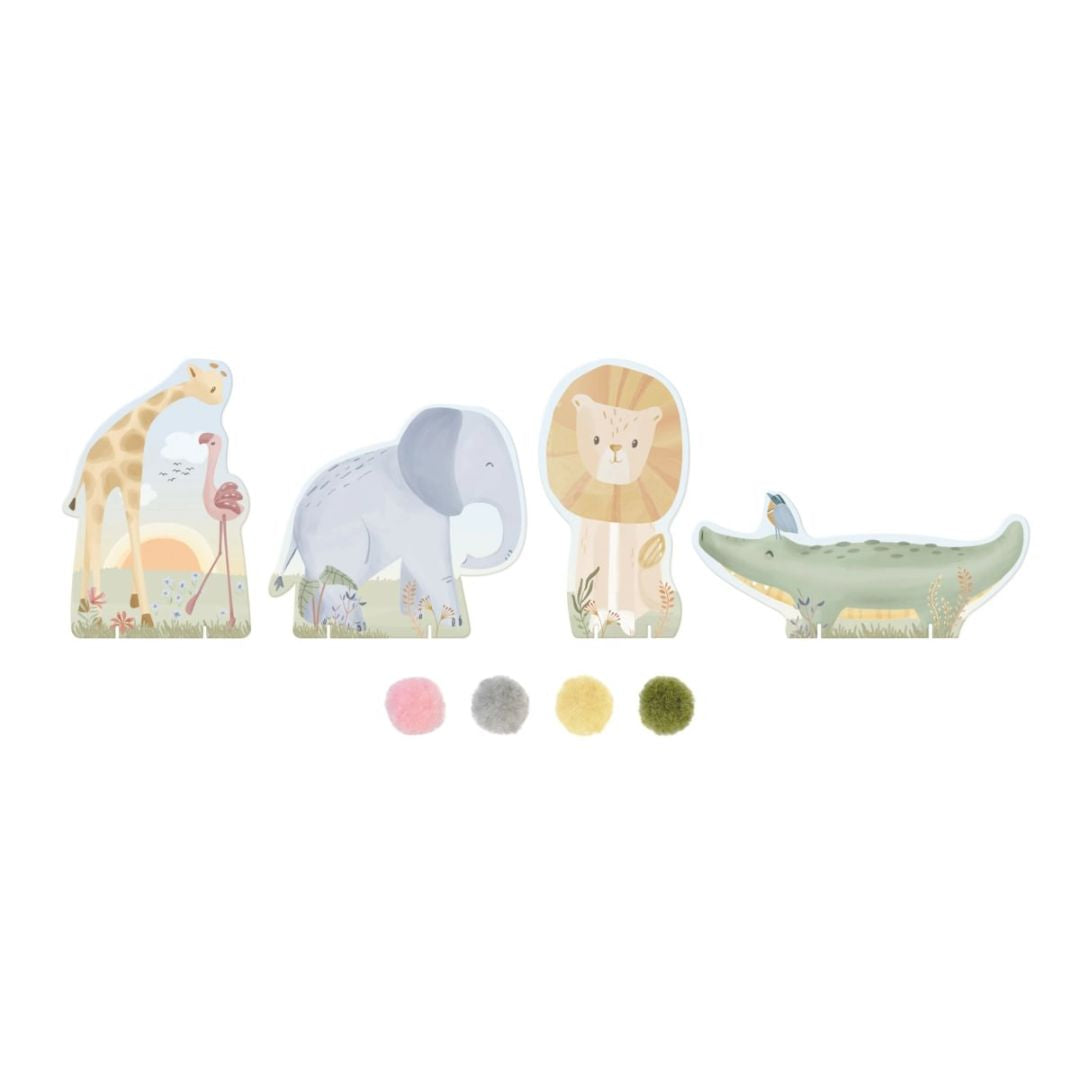Little Dutch® Kartice s pomponima Safari Friends