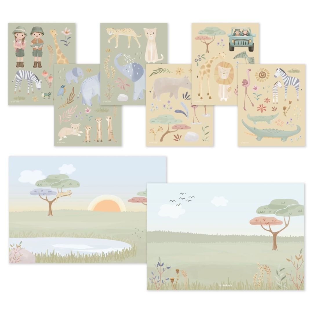 Little Dutch® Libretto di adesivi Safari Friends