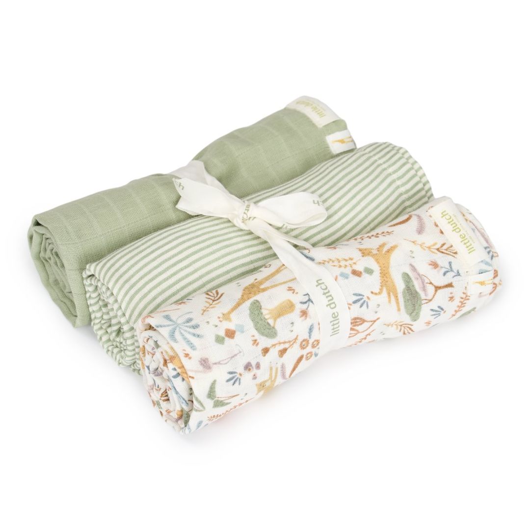 Little Dutch® Komplet 3 tetra pleničk Safari Wonders – slika 2