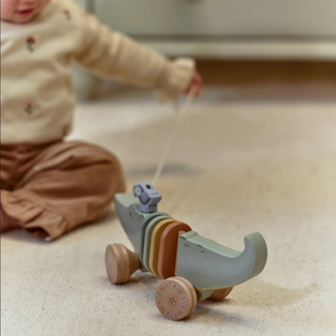 Little Dutch® Giocattolo di legno da trainare Safari Friends