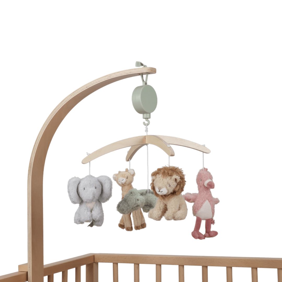 Little Dutch® Lesen glasbeni vrtiljak Safari Friends Little Dutch