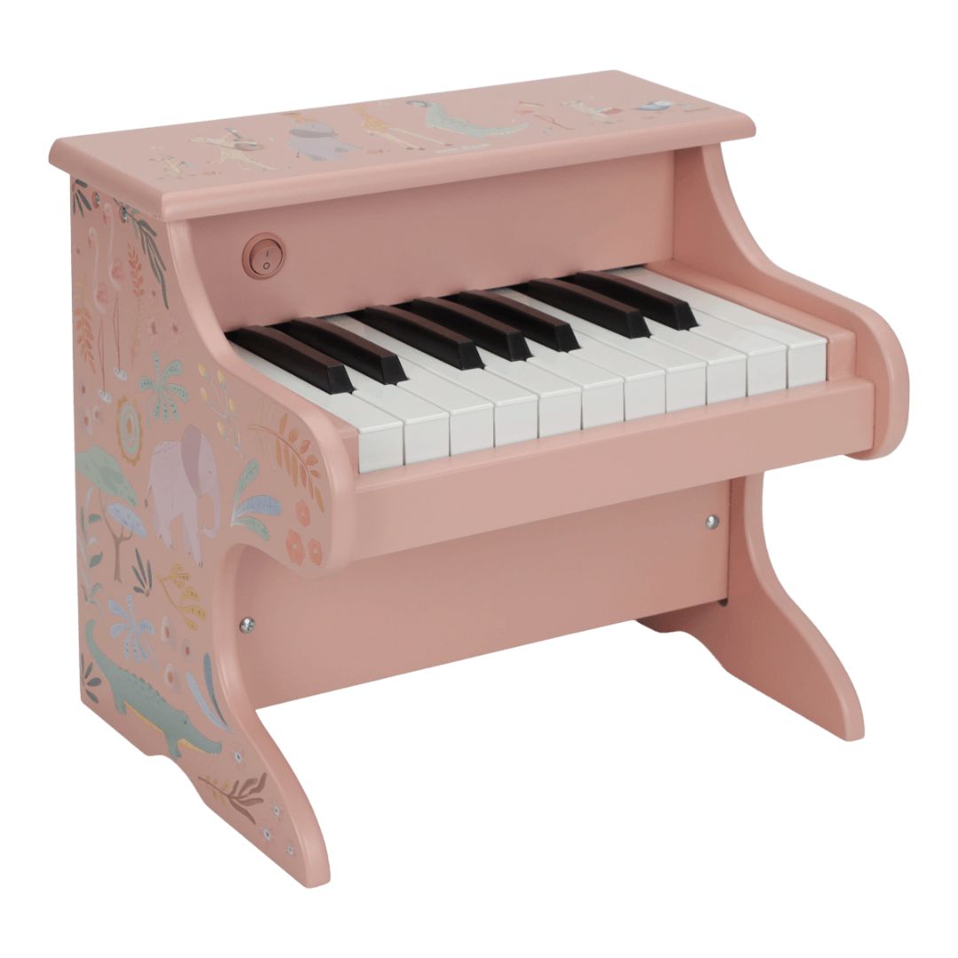 Little Dutch® Drveni klavir Safari Friends Pink
