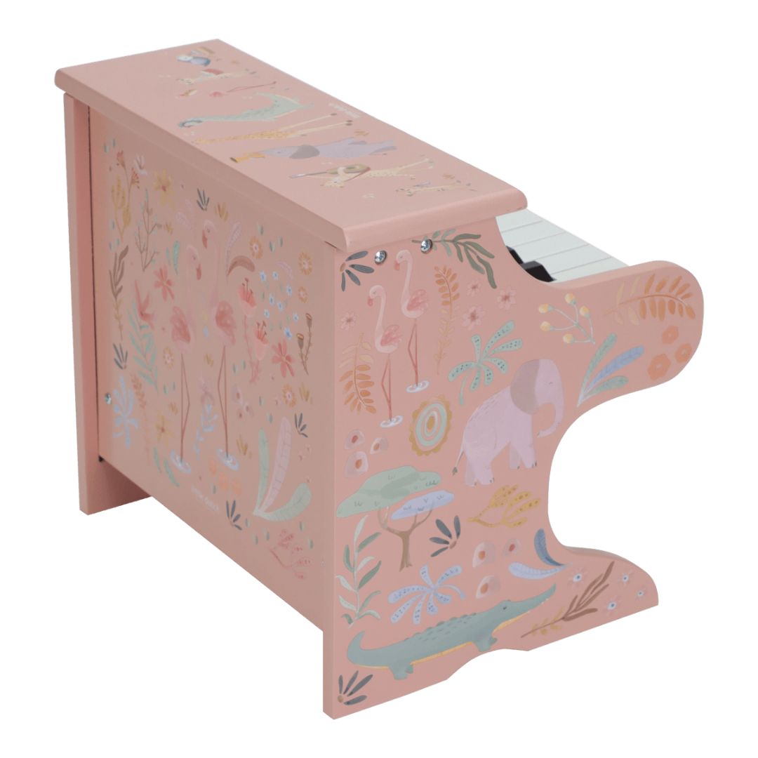 Little Dutch® Drveni klavir Safari Friends Pink