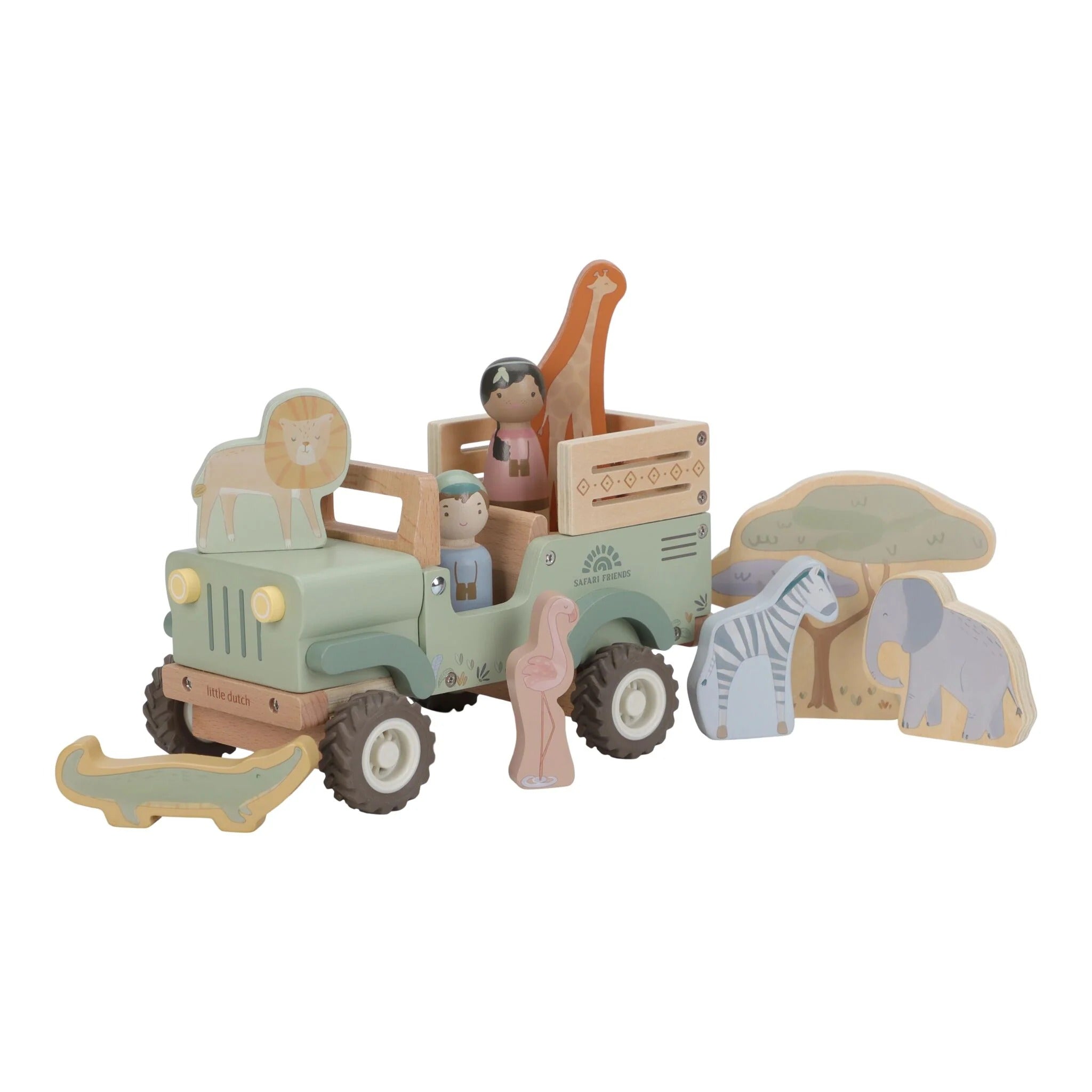 Little Dutch® Wooden safari car with animals Safari Friends