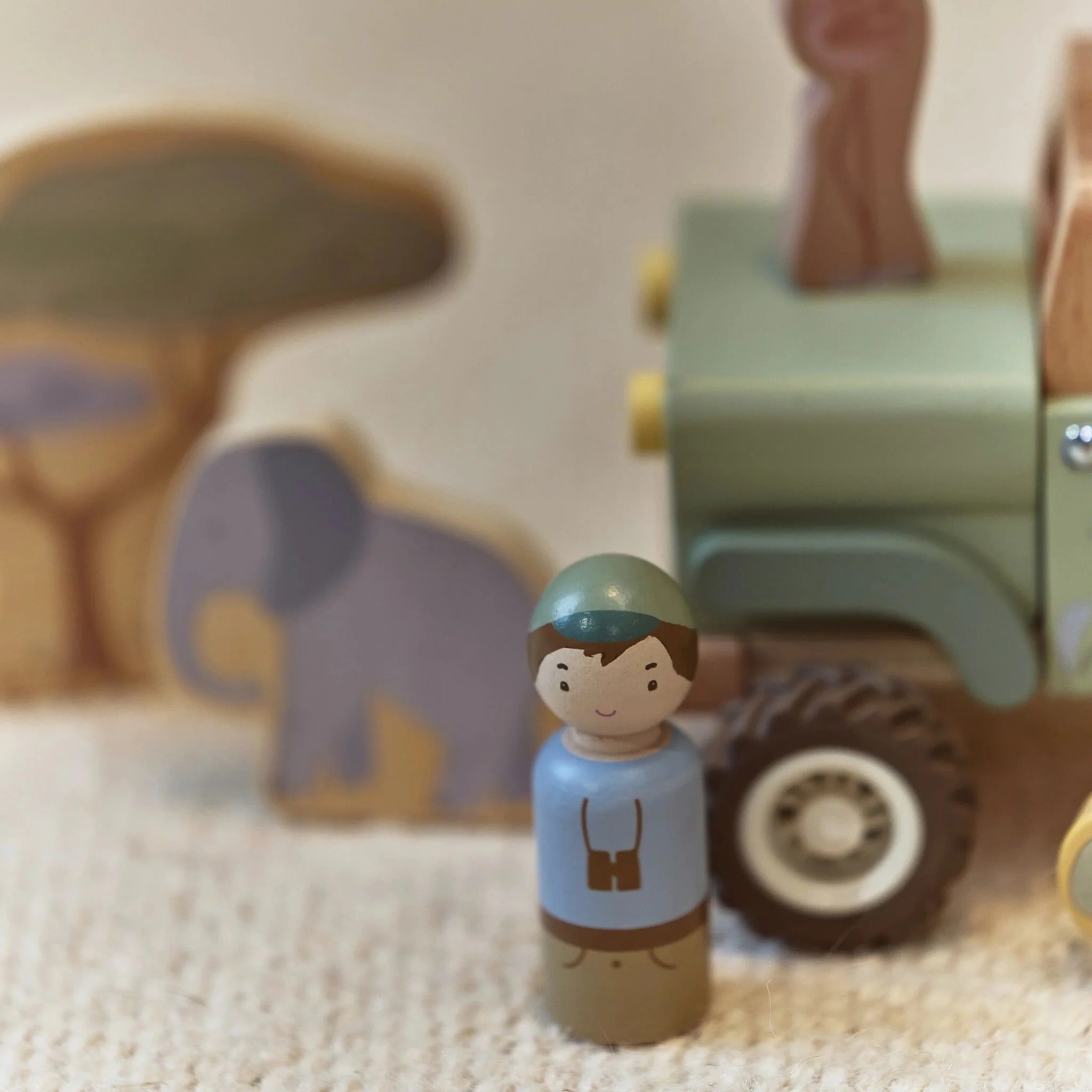 Little Dutch® Wooden safari car with animals Safari Friends
