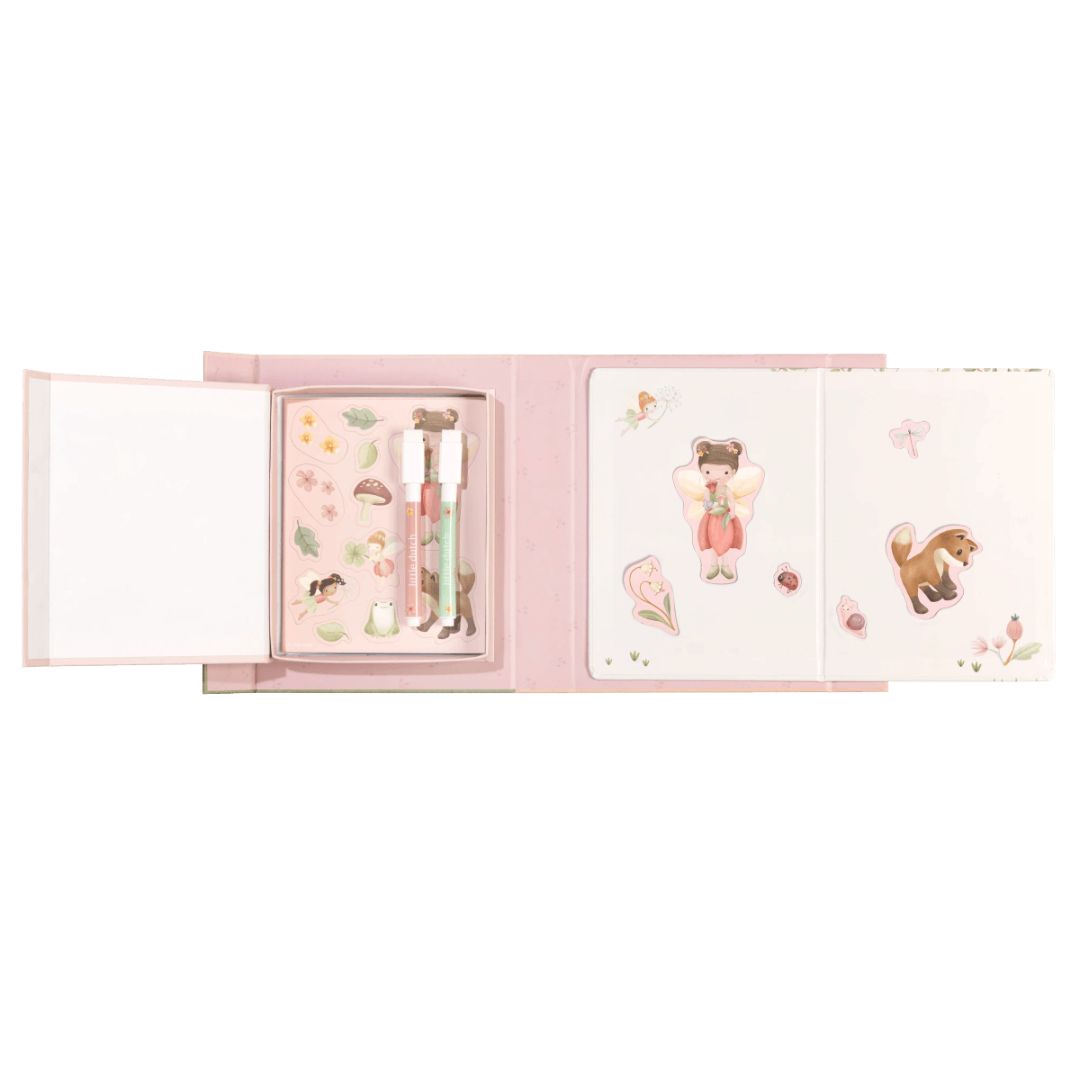 Little Dutch® Libro magnetico delle attività Rosa Fairy Garden