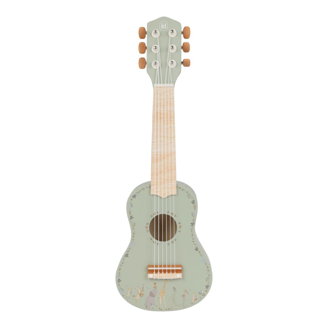 Little Dutch® Dječja drvena gitara Safari Friends Green