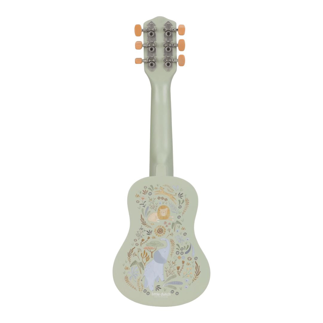 Little Dutch® Dječja drvena gitara Safari Friends Green