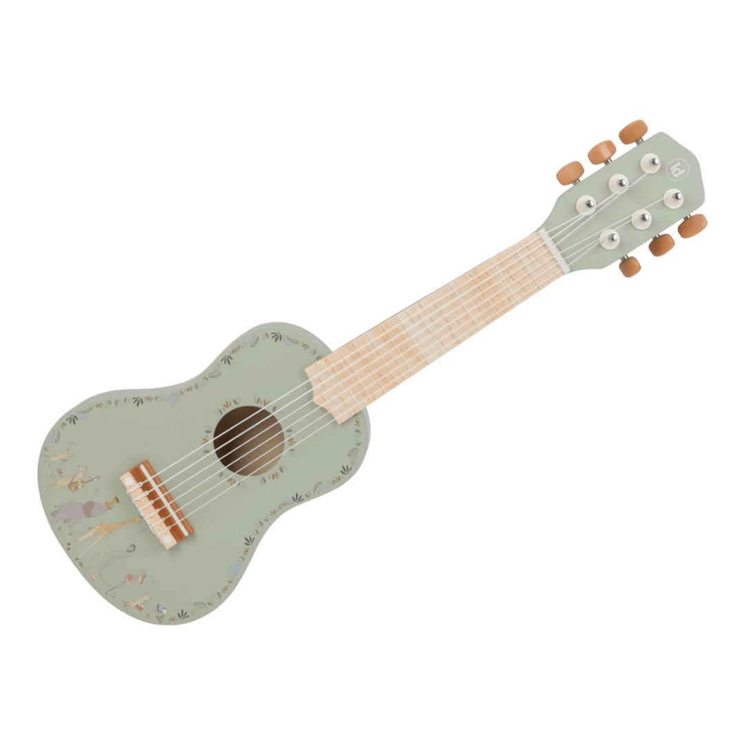Little Dutch® Dječja drvena gitara Safari Friends Green