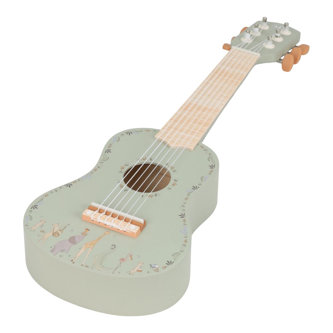 Little Dutch® Dječja drvena gitara Safari Friends Green