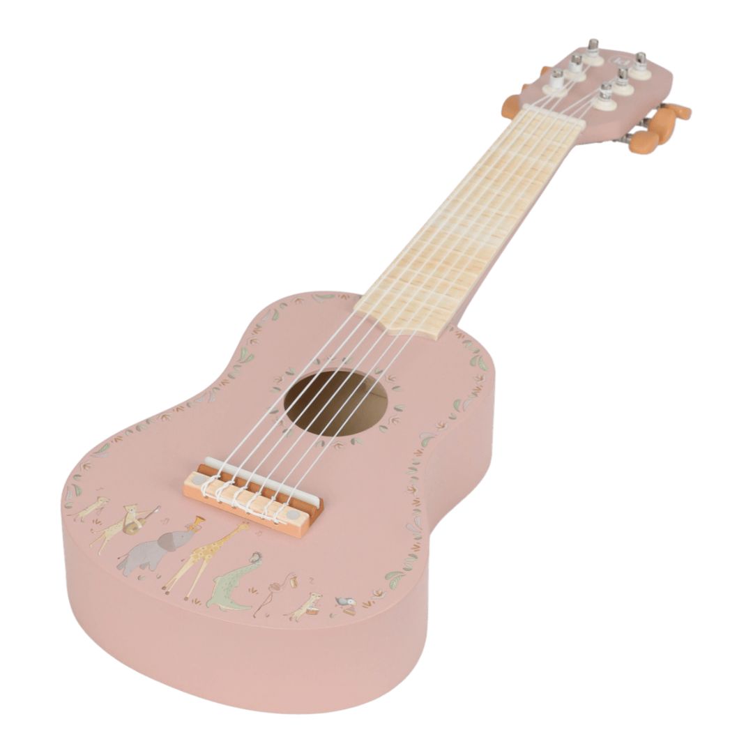 Little Dutch® Chitarra in legno Safari Friends Pink