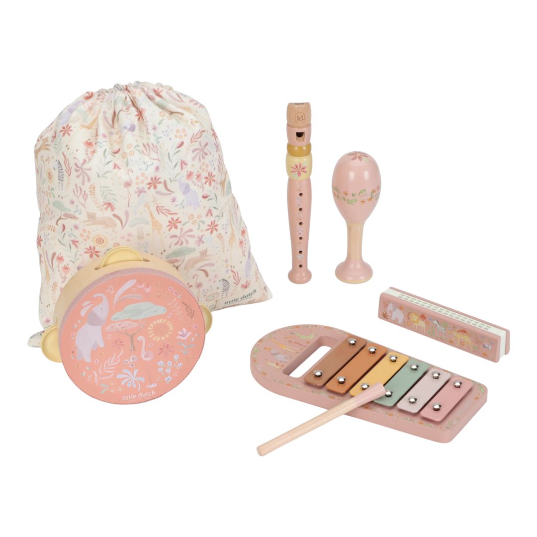 Little Dutch® Dječji glazbeni set Safari Friends Pink