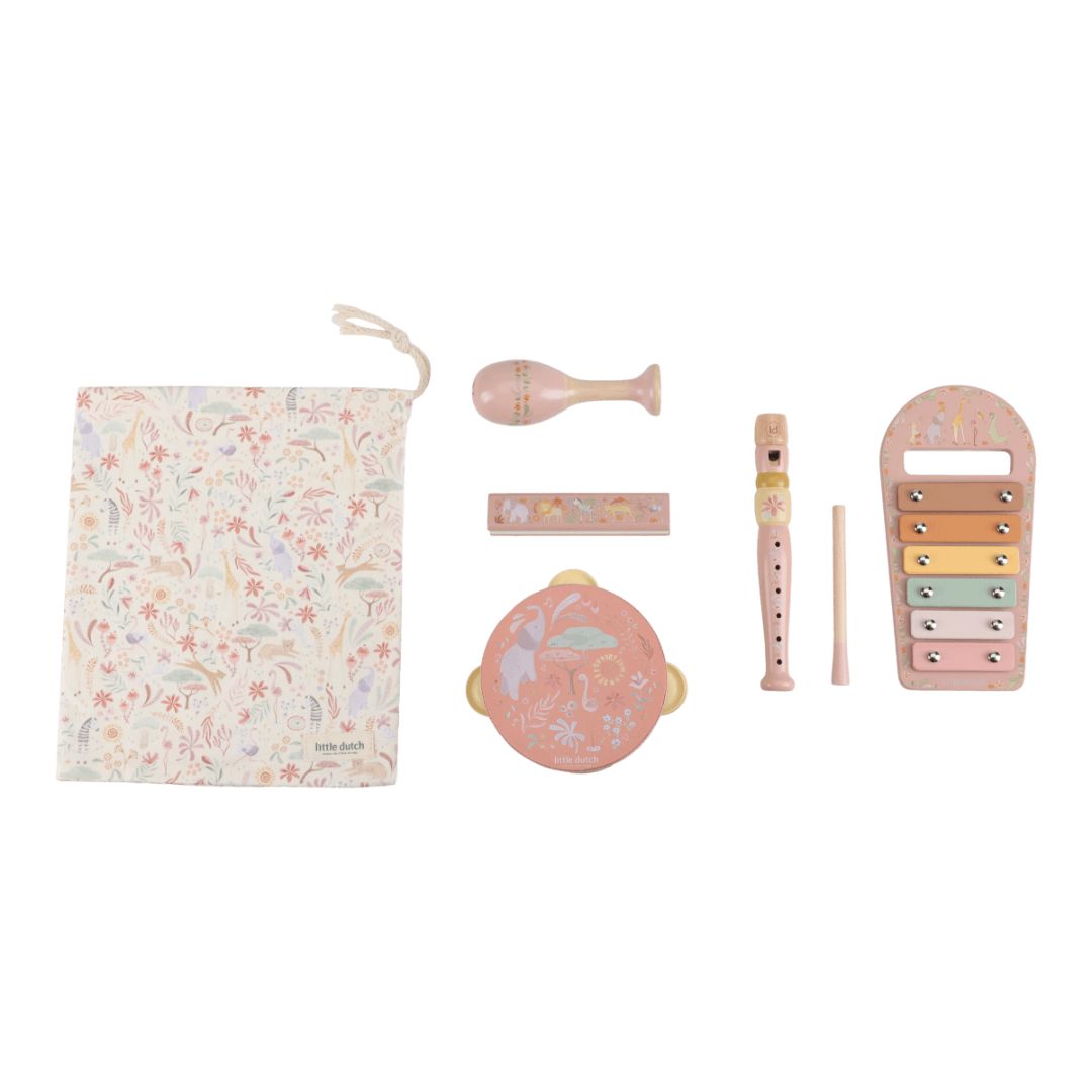 Little Dutch® Dječji glazbeni set Safari Friends Pink