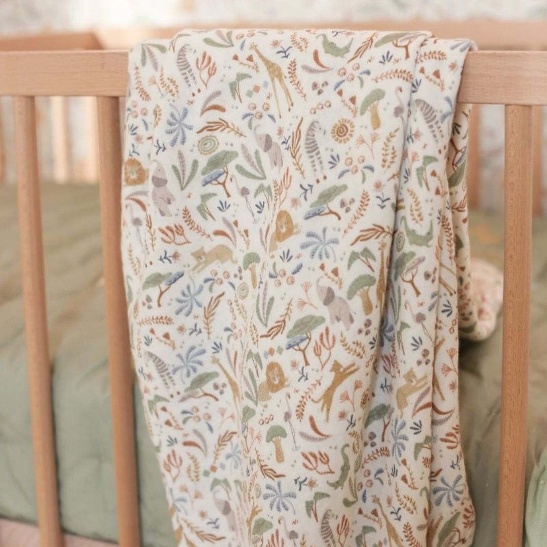 Little Dutch® Muslin swaddle blanket Safari Wonders