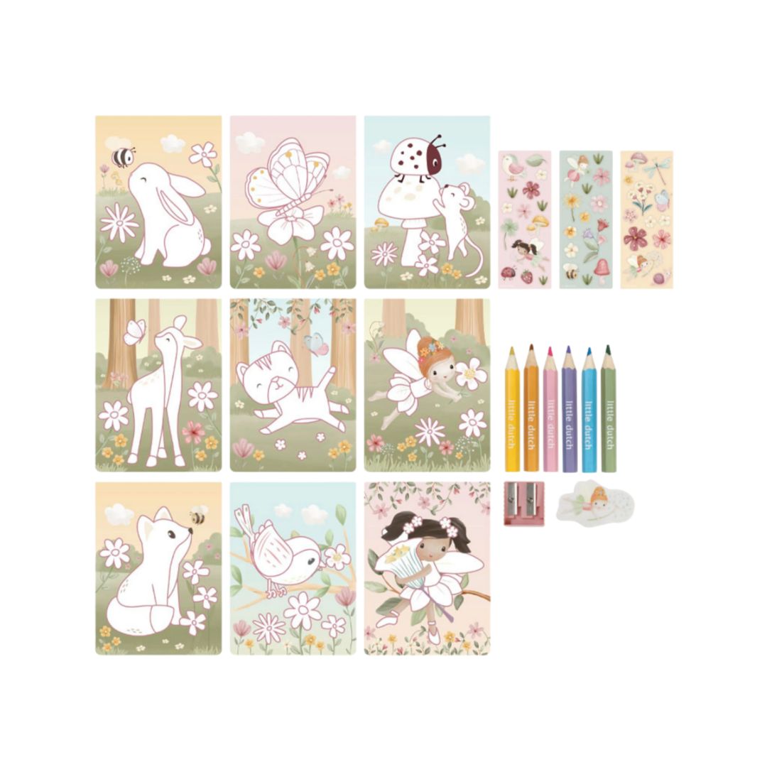 Little Dutch® Set per colorare Rosa Fairy Garden