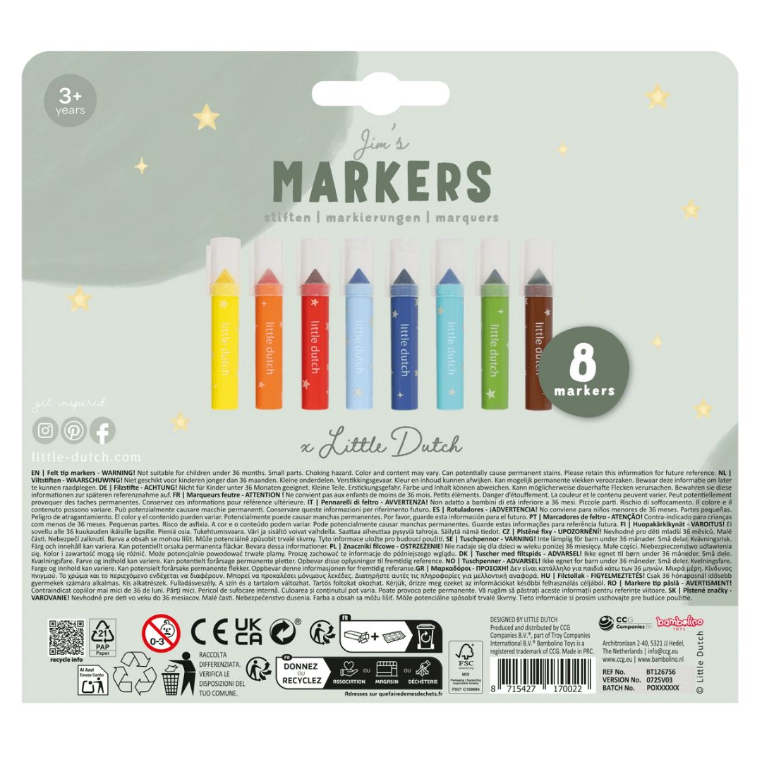 Little Dutch® Flomastri Jim & Friends Little Dutch