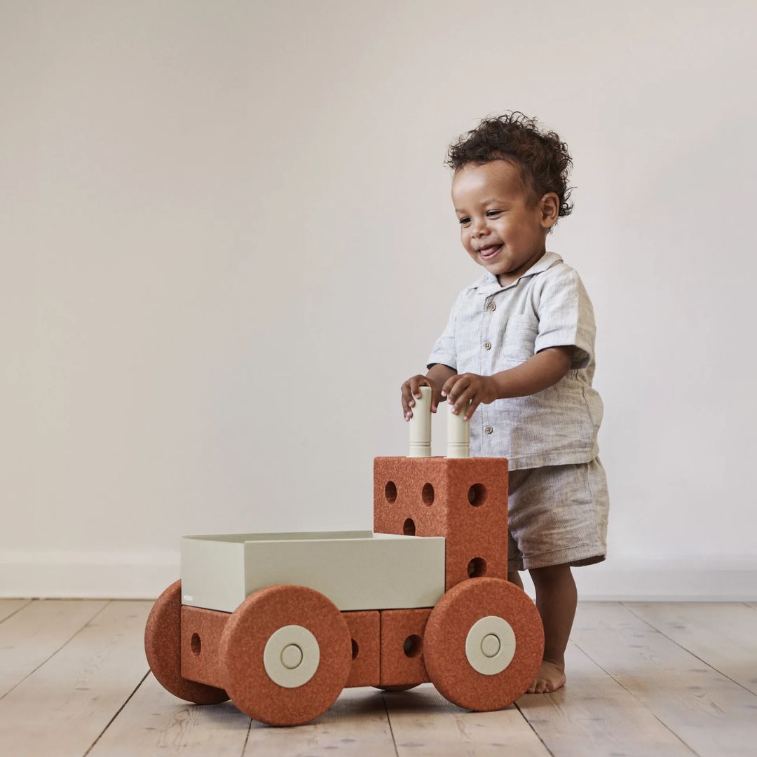 Modu® 3v1 Baby Walker Burnt Orange / Dusty Green