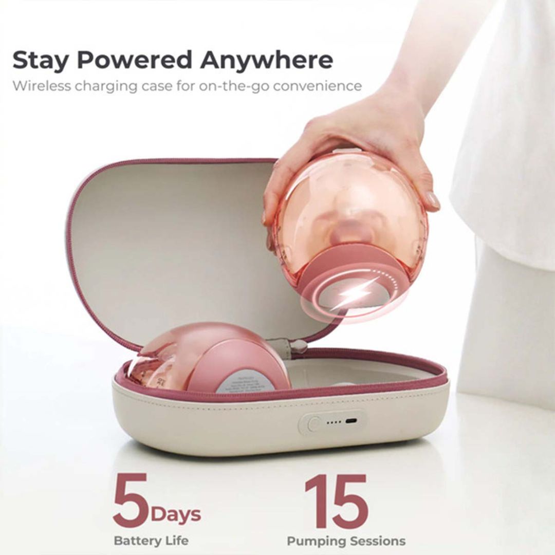 Momcozy® Air One Ultra-Slim Dvojna električna prsna črpalka Hands-Free za dojenje Red - Air One Ultra-Slim Dvojna električna prsna črpalka Hands-Free dojenje Red