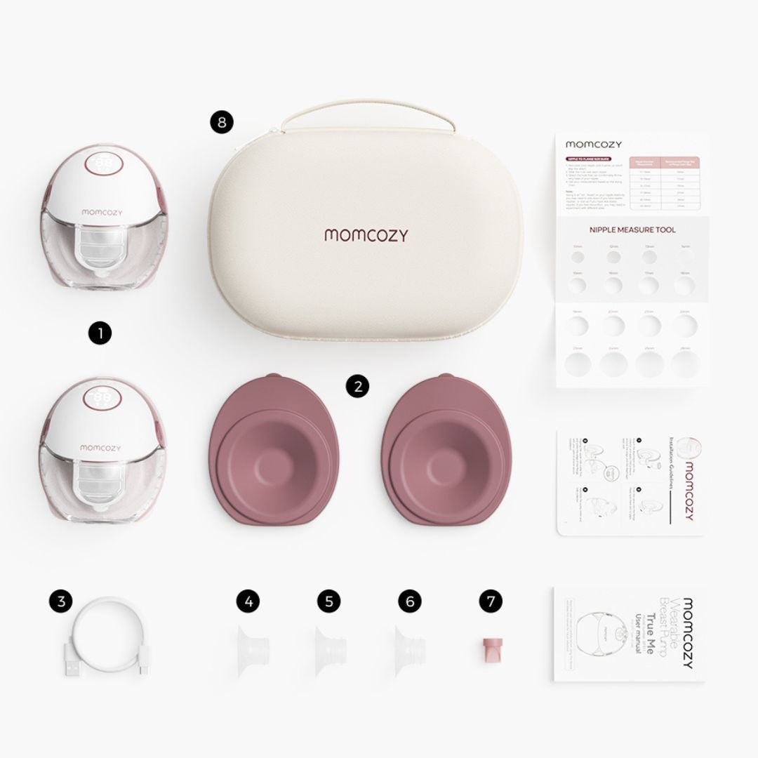 Momcozy® Tiralatte elettrico doppio M6 Mobile Style™ Hands-Free Cozy Red