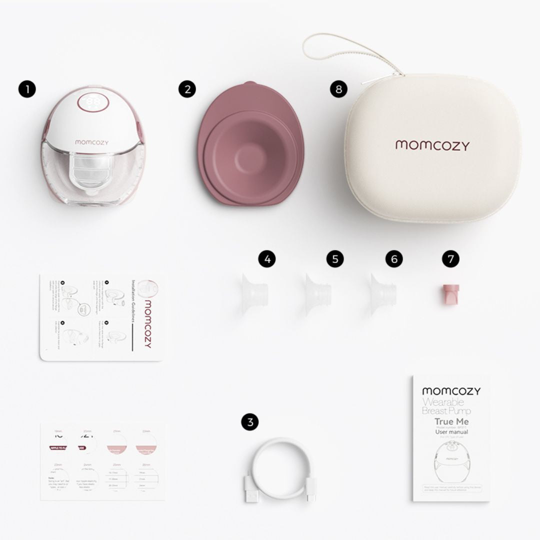 Momcozy® M6 Mobile Style™ Tiralatte elettrico singolo Hands-Free Cozy Red