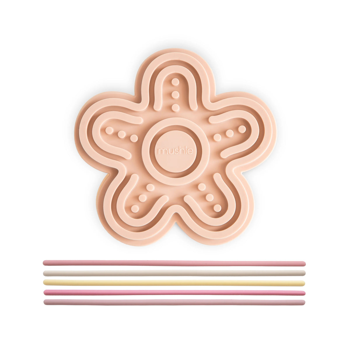 Mushie® Aktivnostna igračka iz silikona Petal Blush