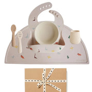 Mushie® Komplet za prvo hranjenje Dino Mushie