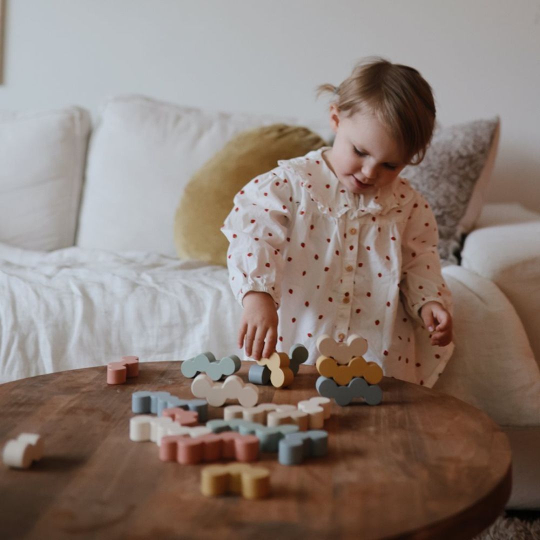 Mushie® Lesene figurice za zlaganje Balance Blocks Mushie