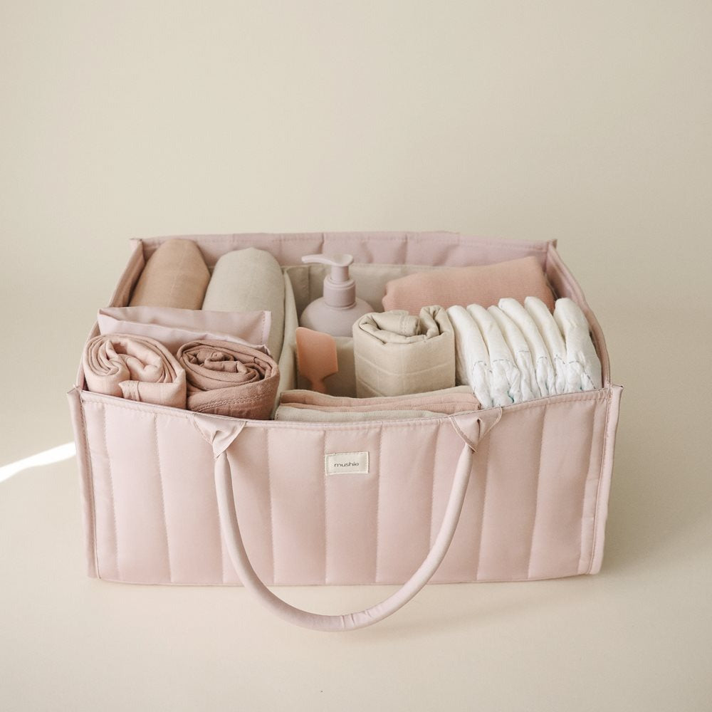 Mushie® Organizator za pleničke Blush Mushie