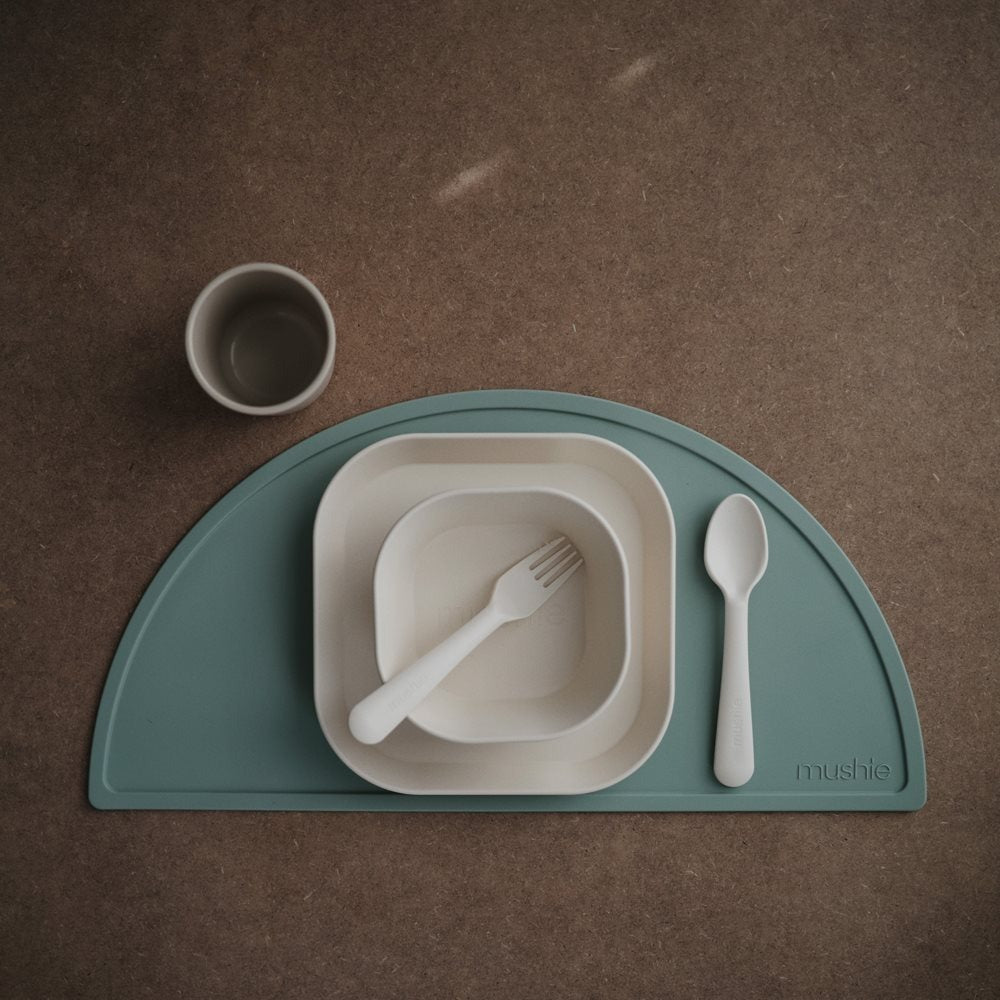 Mushie® Dinnerware Set 3-Piece Ivory 