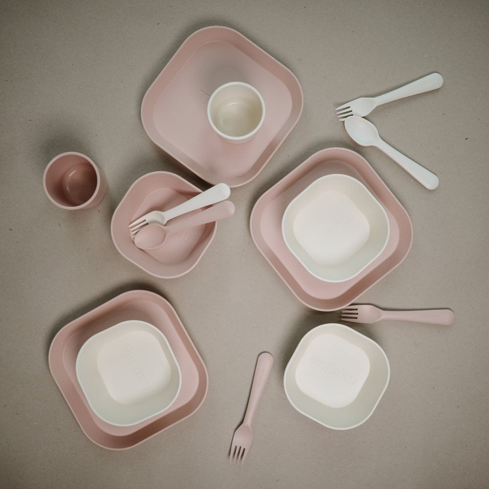 Mushie® Dinnerware Set 3-Piece Ivory 