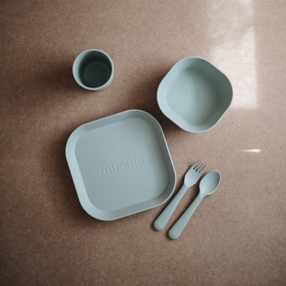 Mushie® Dinnerware Set 3-Piece Sage – slika 3