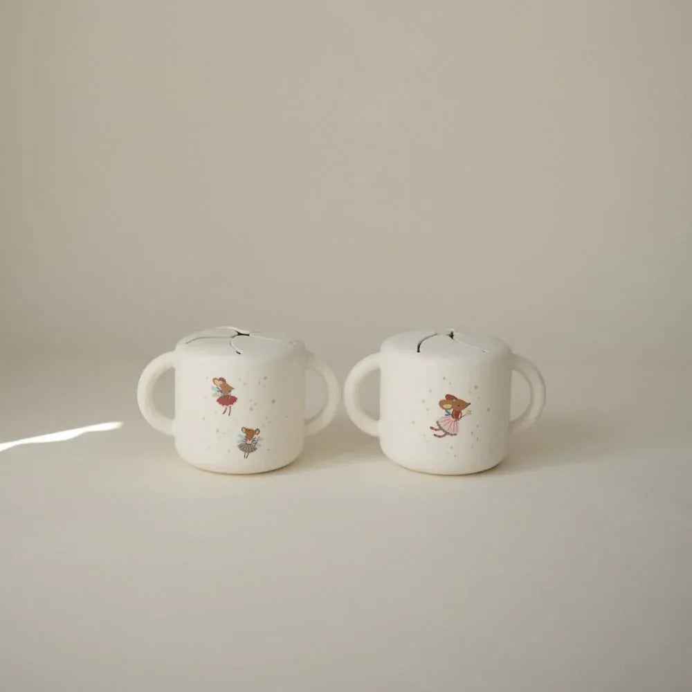 Mushie® Silikonska posodica za prigrizke Fairy Mice Mushie