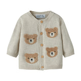 Name it® Pleteni kardigan Bear Peyote Melange