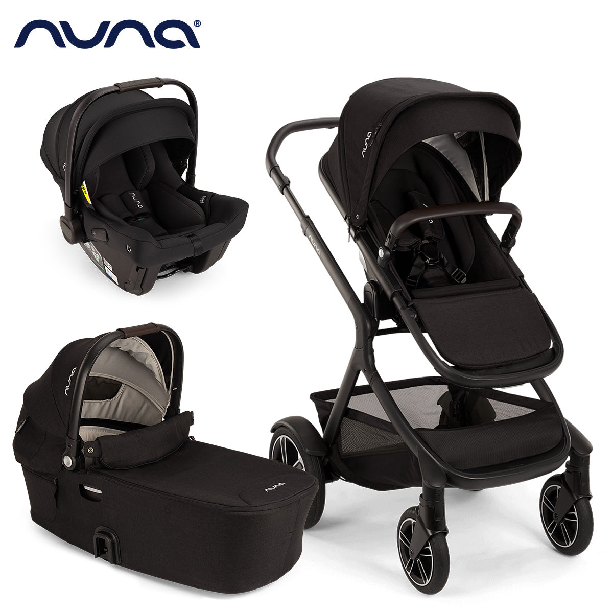 Nuna® Otroški voziček 3v1 Demi™ Next z rolko + Pipa™ Urbn Caviar Nuna