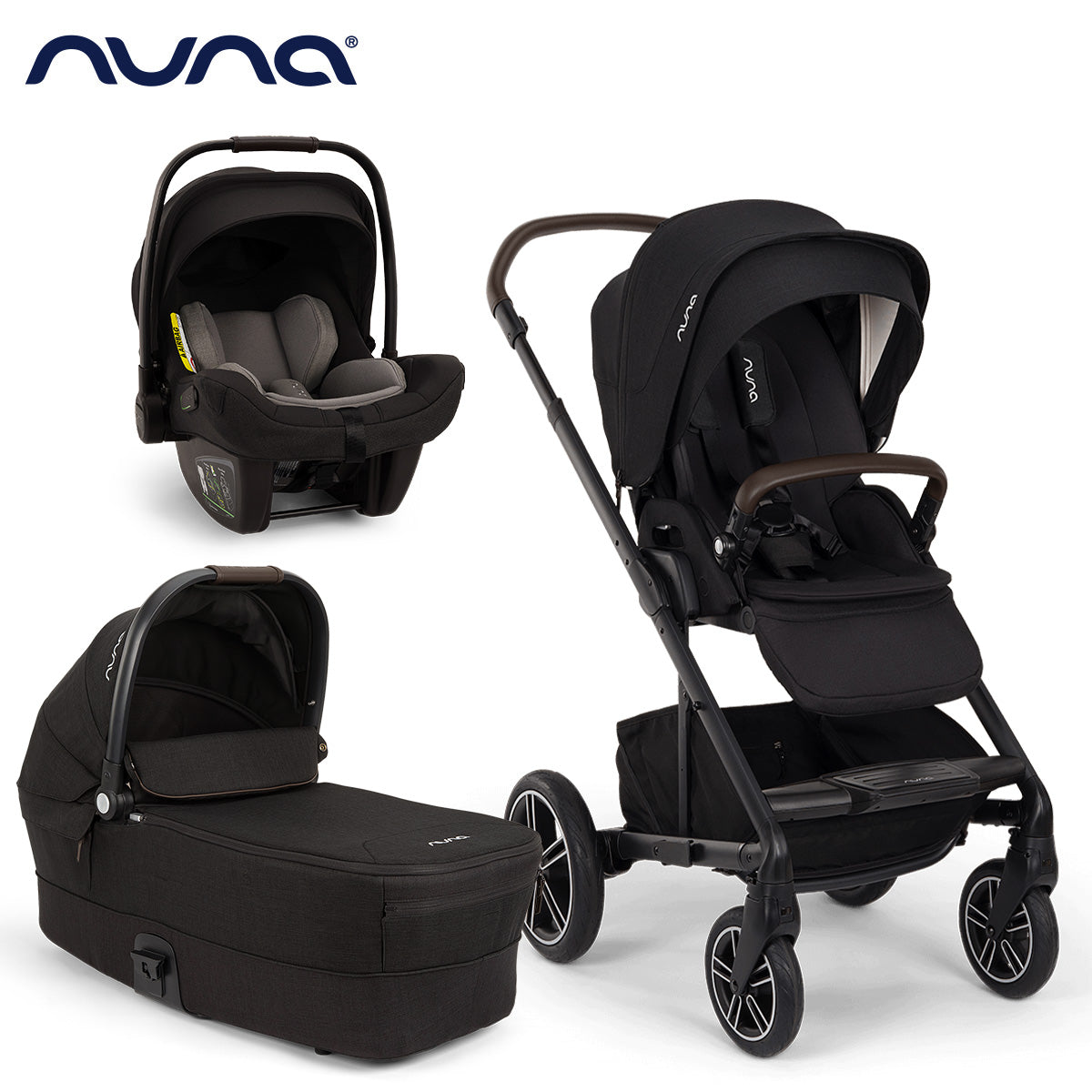 Nuna® Otroški voziček 3v1 Mixx™ Next + Pipa™ Next Caviar Nuna