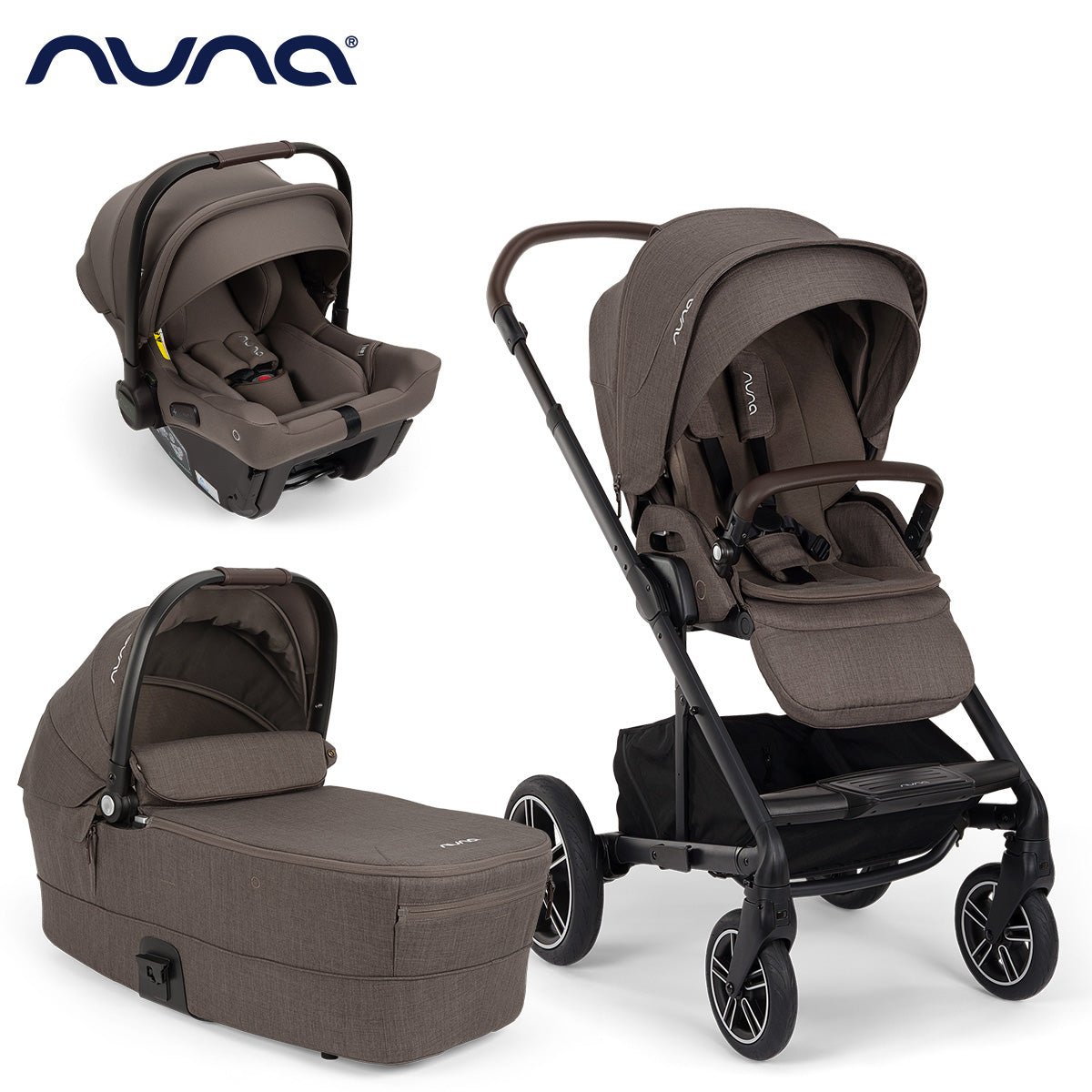 Nuna® Otroški voziček 3v1 Mixx™ Next + Pipa™ Next Chestnut Nuna